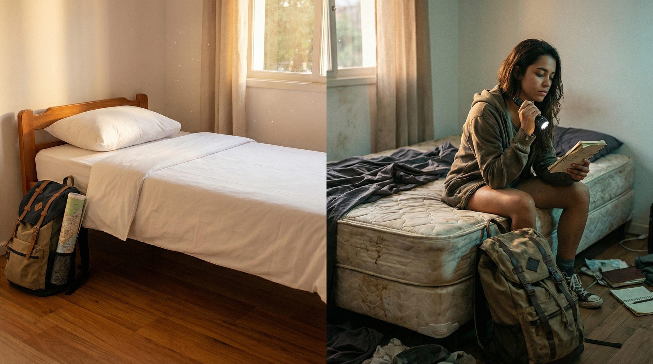 Camas sujas destroem a paz de qualquer Hospedar e Dormir