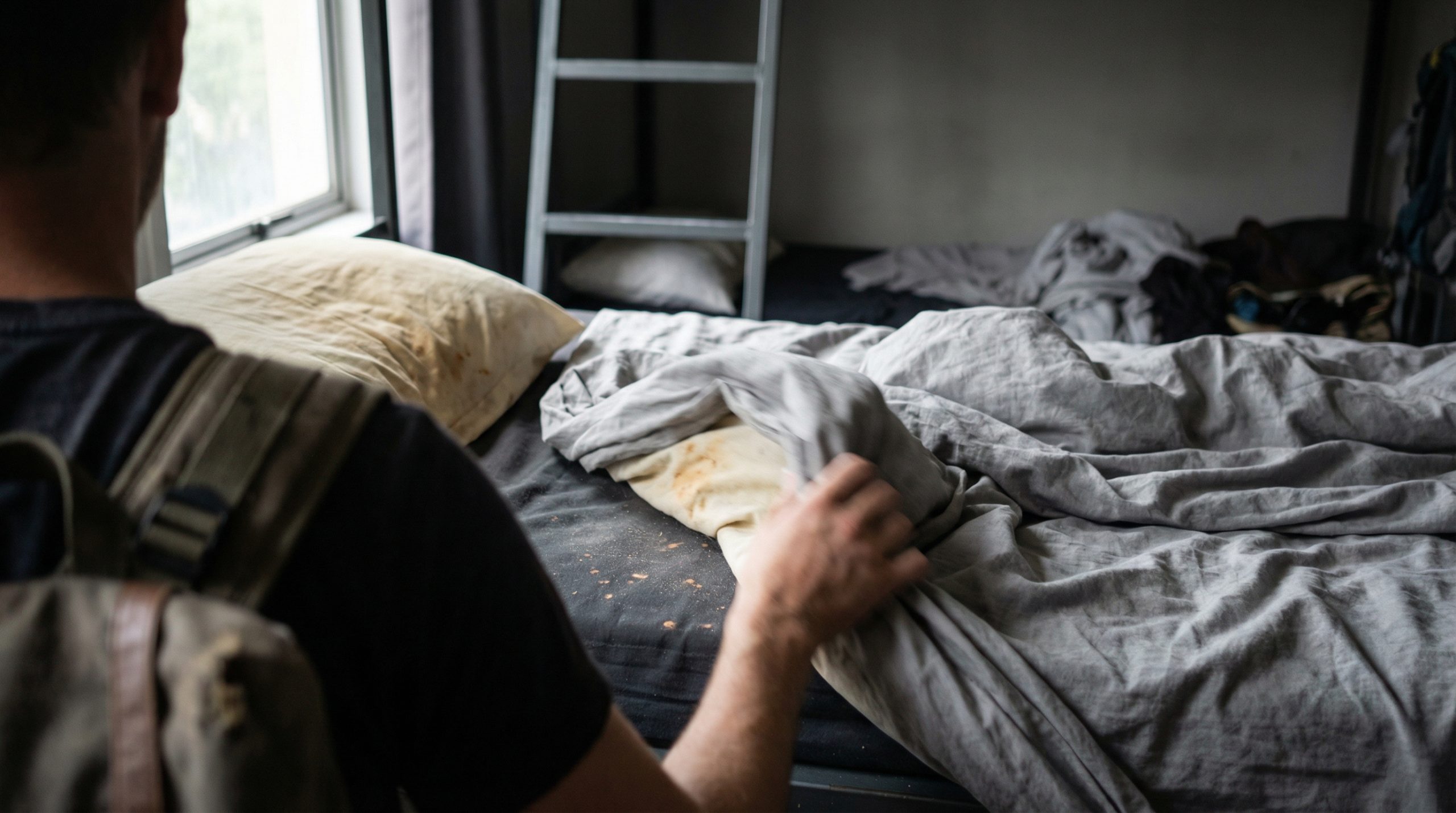 Camas sujas destroem a paz de qualquer Hospedar e Dormir - 2