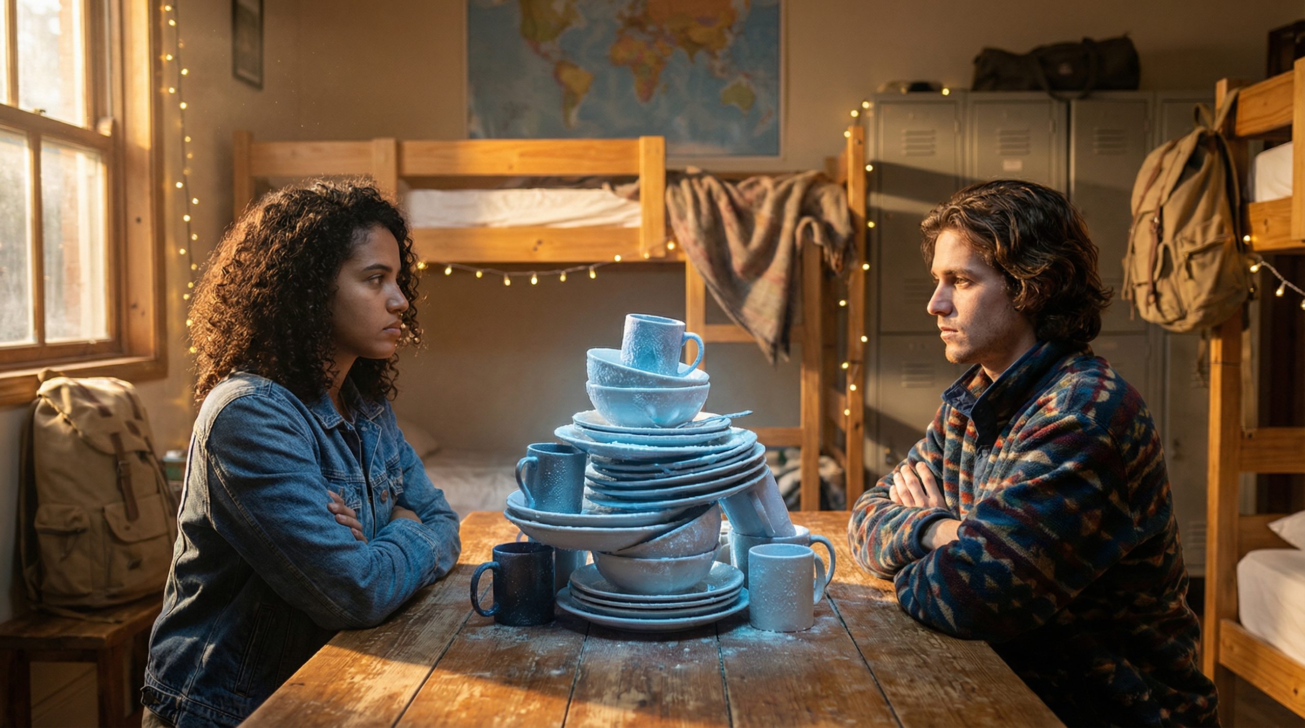 Louça suja cria guerra fria em Hospedar e Dormir