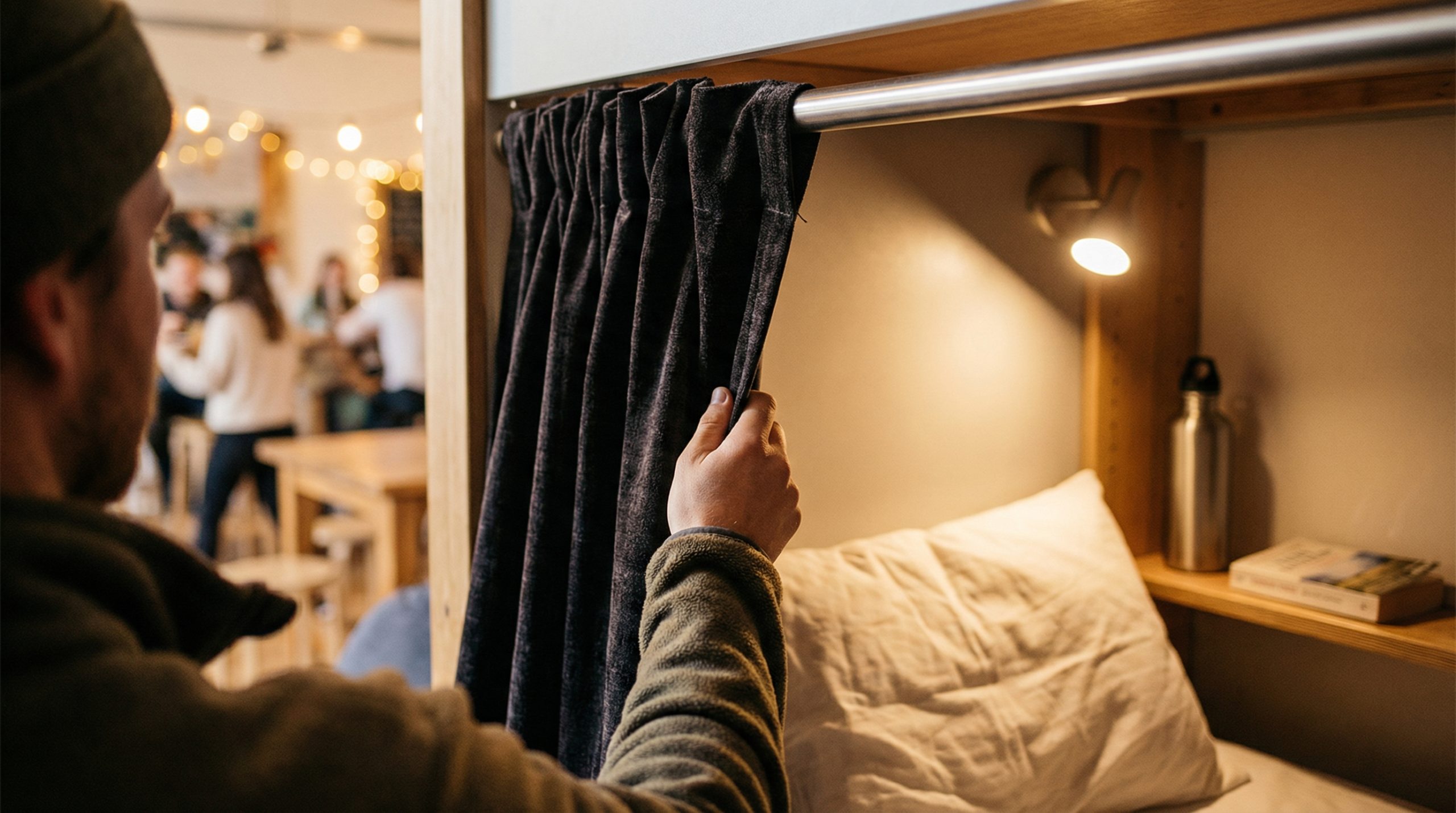 Cortinas no beliche criam refúgio no Hospedar e Dormir - 2