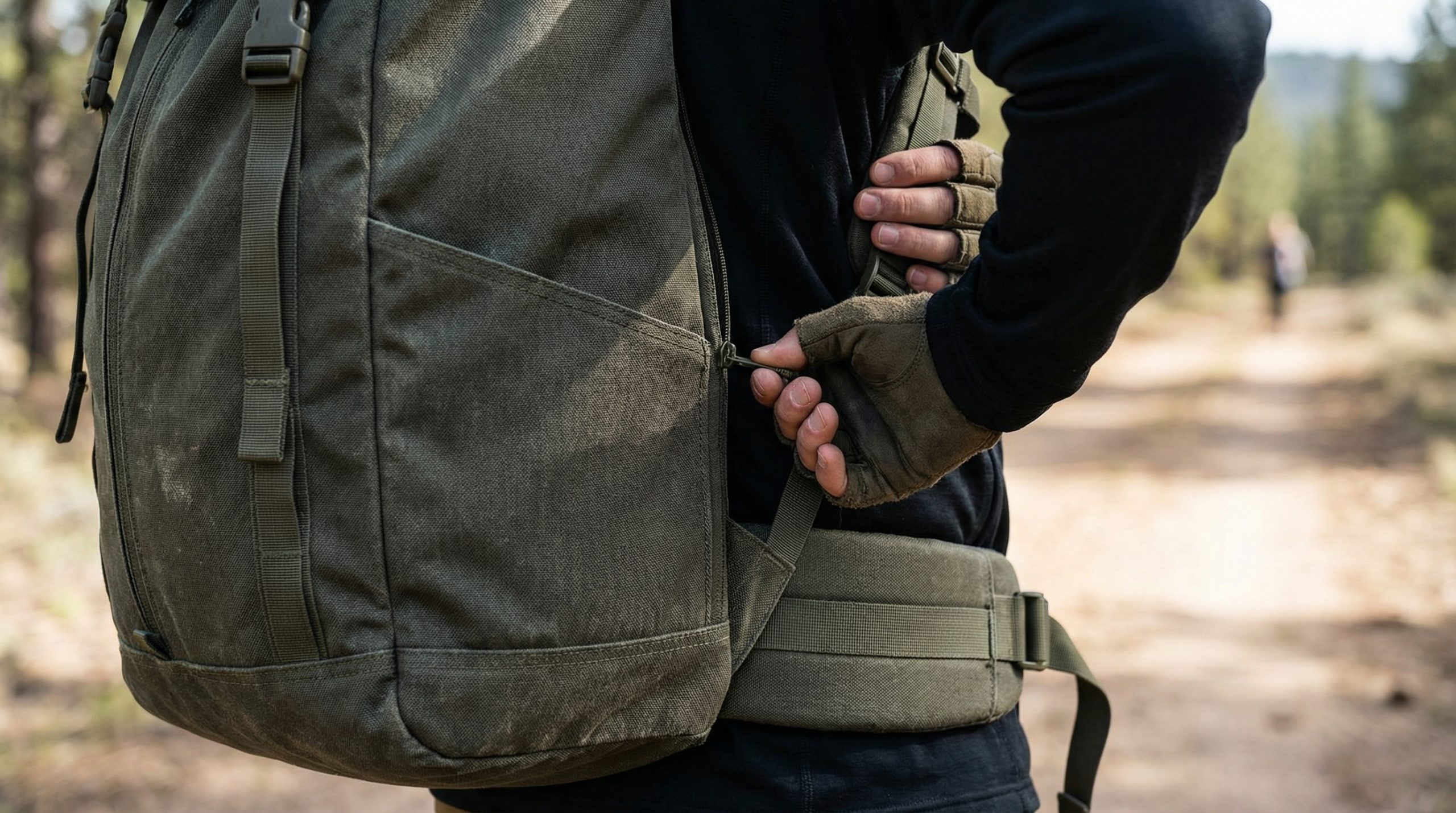 Zíperes ocultos — o escudo da Mochila e Equipar - 2