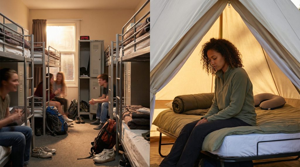 Privacidade zero — o desafio do Hospedar e Dormir